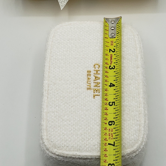 Authentic Chanel Cosmetic Bag White Gold - Picture 8 of 10